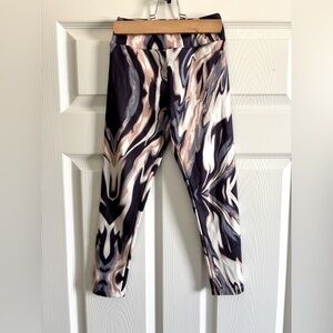 Zara Girls White and Purple Leggings